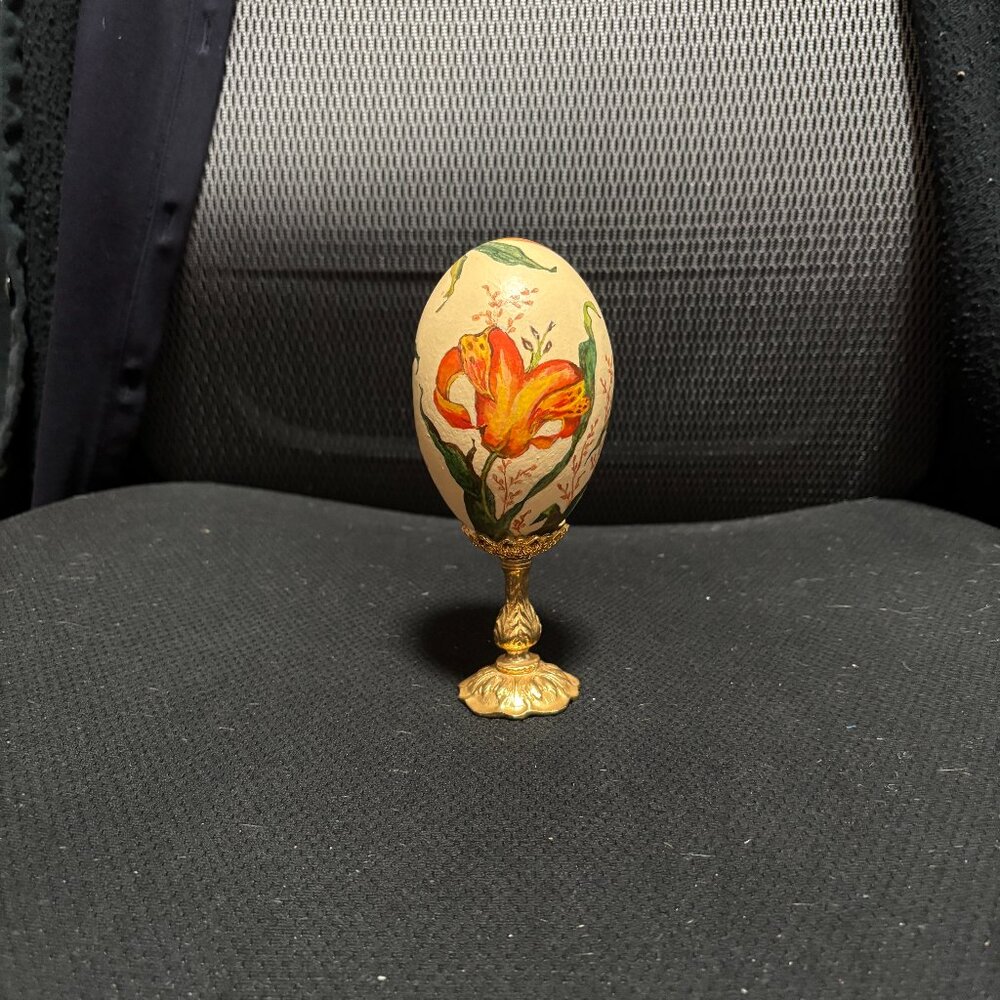 Hand Painted Ostrich Egg